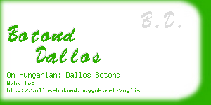 botond dallos business card